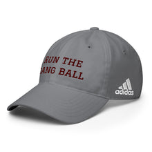 Load image into Gallery viewer, Performance golf cap - Run The Dang Ball hat maroon text