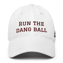 Load image into Gallery viewer, Performance golf cap - Run The Dang Ball hat maroon text