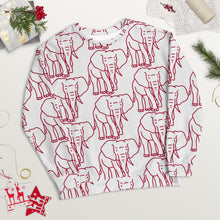 Load image into Gallery viewer, Unisex Sweatshirt - Elephants ALLOVER