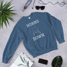 Load image into Gallery viewer, Unisex Sweatshirt - Horns Down (white graphic)