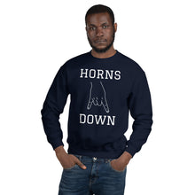 Load image into Gallery viewer, Unisex Sweatshirt - Horns Down (white graphic)