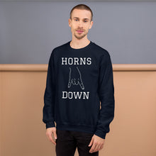 Load image into Gallery viewer, Unisex Sweatshirt - Horns Down (white graphic)