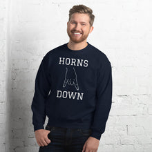 Load image into Gallery viewer, Unisex Sweatshirt - Horns Down (white graphic)