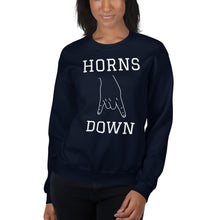 Load image into Gallery viewer, Unisex Sweatshirt - Horns Down (white graphic)