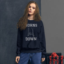 Load image into Gallery viewer, Unisex Sweatshirt - Horns Down (white graphic)