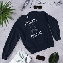 Load image into Gallery viewer, Unisex Sweatshirt - Horns Down (white graphic)