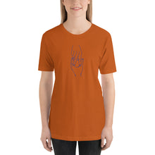 Load image into Gallery viewer, Short-Sleeve Unisex T-Shirt - Auburn AU hands (navy graphic)