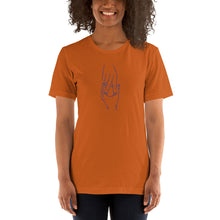 Load image into Gallery viewer, Short-Sleeve Unisex T-Shirt - Auburn AU hands (navy graphic)