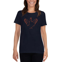 Load image into Gallery viewer, Women's short sleeve t-shirt - Auburn Battle Bird (orange graphic)
