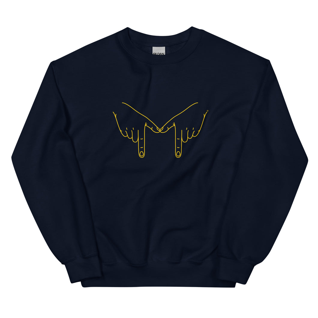 Unisex Sweatshirt - Michigan M yellow graphic