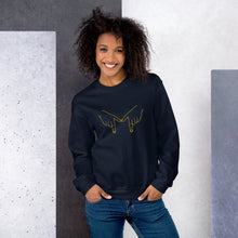 Load image into Gallery viewer, Unisex Sweatshirt - Michigan M yellow graphic
