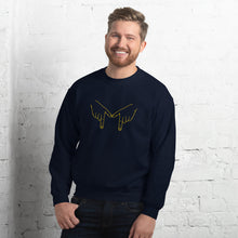 Load image into Gallery viewer, Unisex Sweatshirt - Michigan M yellow graphic
