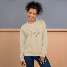 Load image into Gallery viewer, Unisex Sweatshirt - Michigan M navy graphic
