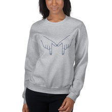 Load image into Gallery viewer, Unisex Sweatshirt - Michigan M navy graphic
