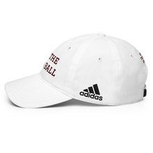 Load image into Gallery viewer, Performance golf cap - Run The Dang Ball hat maroon text
