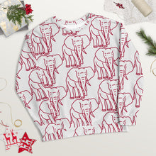 Load image into Gallery viewer, Unisex Sweatshirt - Elephants ALLOVER
