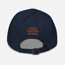 Load image into Gallery viewer, Dad hat - Run The Dang Ball orange text
