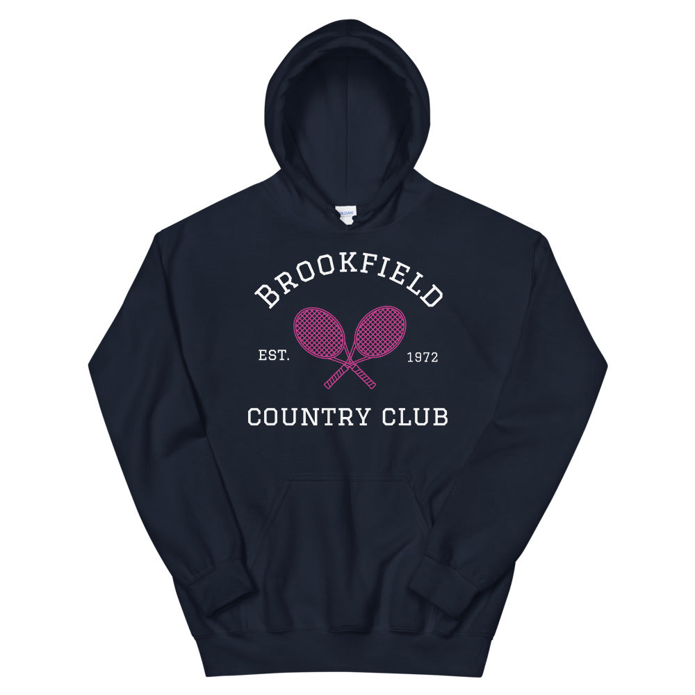 Unisex Hoodie - Brookfield Tennis Multicolor Graphic special request navy