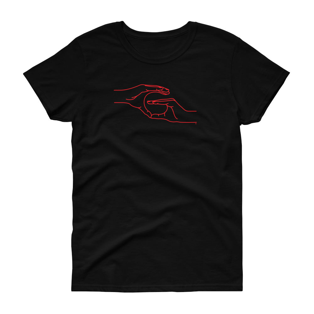 Women's short sleeve t-shirt - GEORGIA (red graphic)