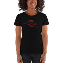 Load image into Gallery viewer, Women&#39;s short sleeve t-shirt - GEORGIA (red graphic)
