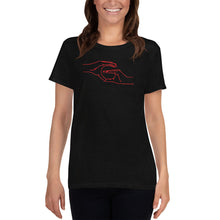 Load image into Gallery viewer, Women&#39;s short sleeve t-shirt - GEORGIA (red graphic)
