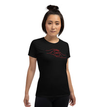 Load image into Gallery viewer, Women&#39;s short sleeve t-shirt - GEORGIA (red graphic)
