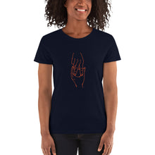 Load image into Gallery viewer, Women&#39;s short sleeve t-shirt - Auburn AU (orange graphic)
