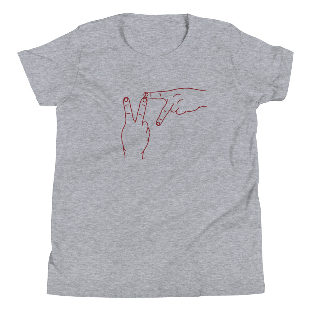 Youth Short Sleeve T-Shirt - Virginia Tech maroon graphic